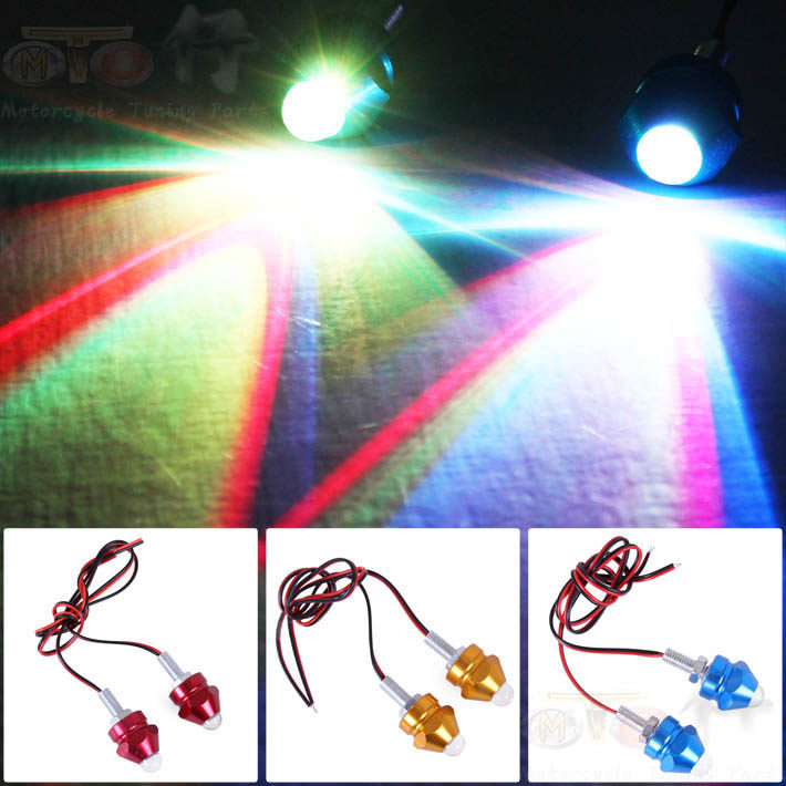 Locomotive Electric Car Retrofit Accessories Lamps Burst lights Decorative License Plates Seven Color Lights Bullets screw lamps