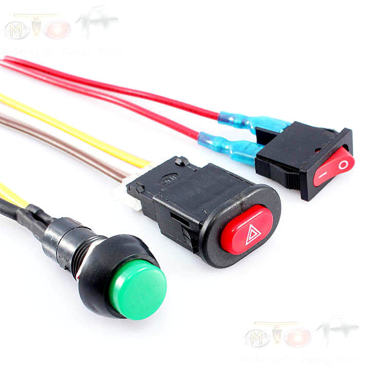 Locomotive Retrofit Accessories Scooter Double Flash Hazard Lights Ultra lights Button Ghost Fire Electric Bike Switch