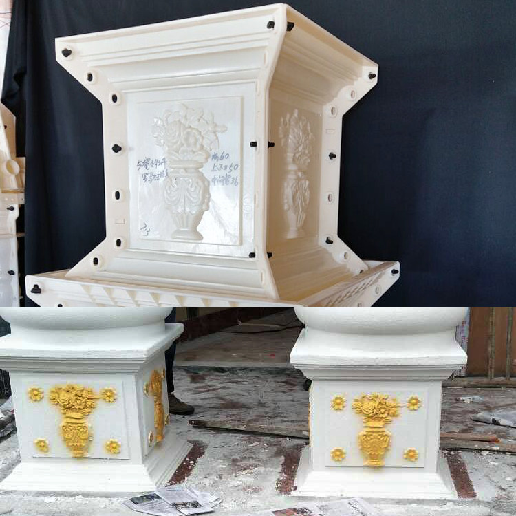 European ABS-style cement Roman column vase pattern column foot pier mold thickened plastic steel villa Roman column mold