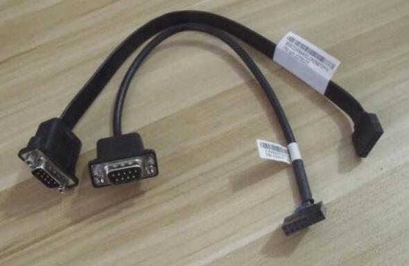 Lenovo 15-pin com port adapter cable outputs a 9-pin serial cable