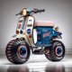 ນຳເຂົ້າ Honda retro turtle 50c water-cooled fuel-mobility sheep Fuxi Qiaoge 125 pedal off-road motorcycle