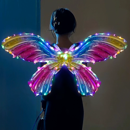 Бабочка крыла воздушного шарика Оптовый ночной рынок, толкающая детское плохое бэк -обратное сетевое красное ангел пустой бобо паровой мяч