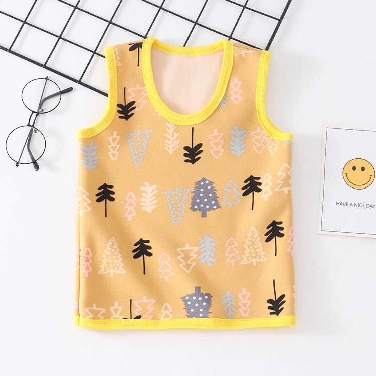 Áo vest trẻ em nhung mùa xuân và mùa thu bé trai và bé gái áo vest cotton ấm áp bên trong mặc mùa đông - Áo ghi lê