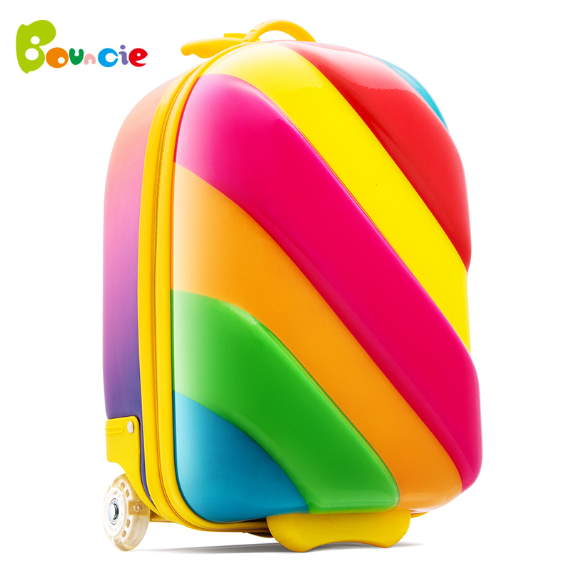 Купить Детский чемодан на колесиках Натуральная bouncie дети троллейбус ...