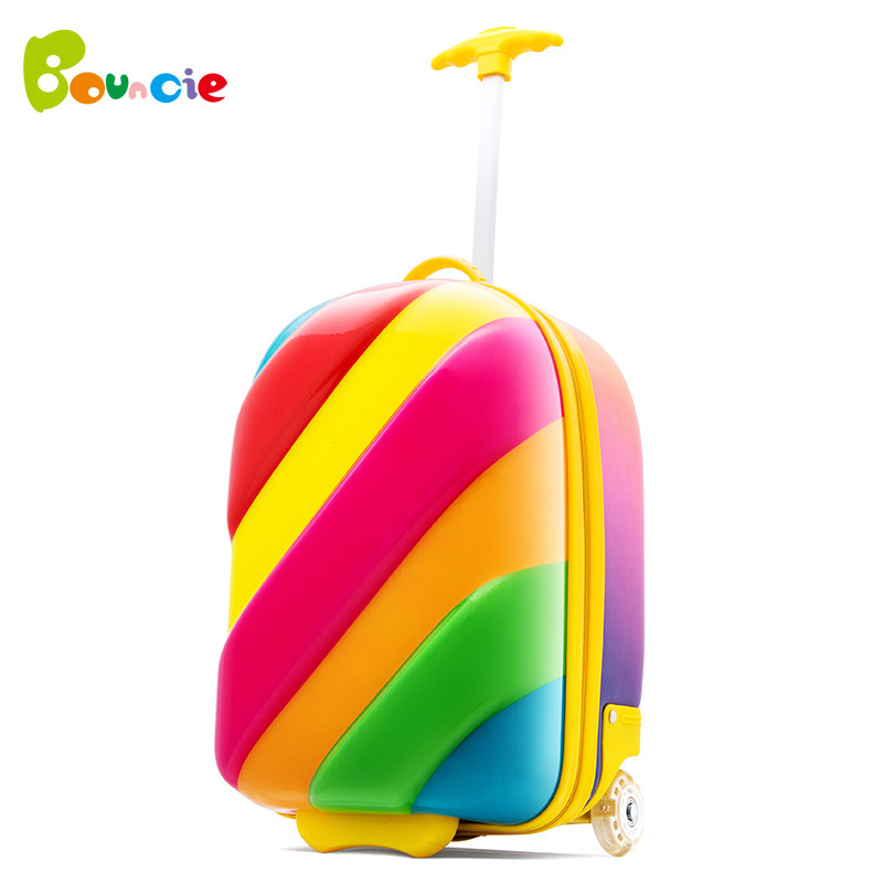 Купить Детский чемодан на колесиках Натуральная bouncie дети троллейбус ...