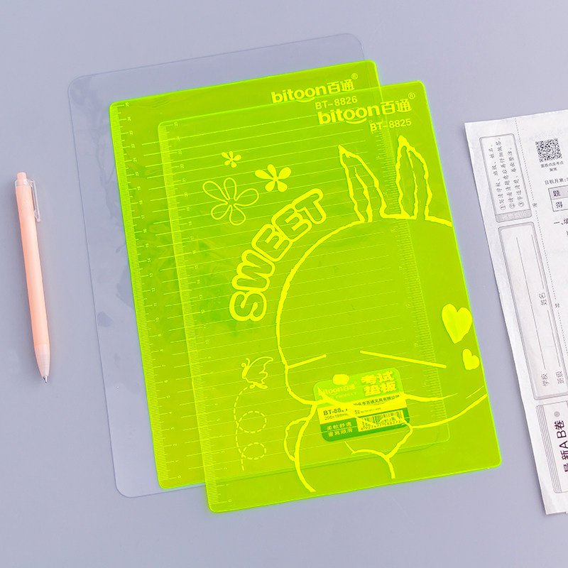 Exam pad students write pad special soft silica gel transparent thickened children practice this job This cushion cardboard