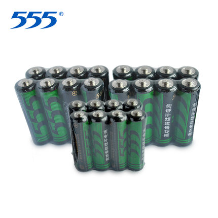 The original 555 AA 5 carbon green battery Zinc Manganese high power three five - five AAA green power three - five - 48