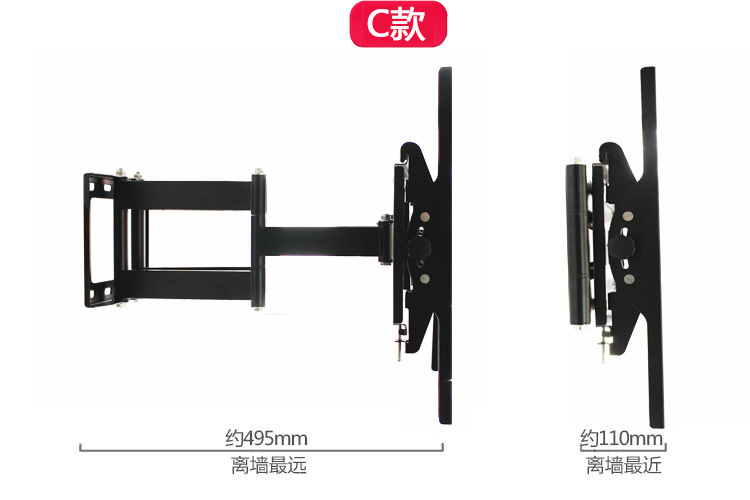 tivi 32 inch Màn hình máy tính có thể thu vào khung điều chỉnh kệ tường dày TV LCD hoạt động xoay giá - TV mua tivi samsung