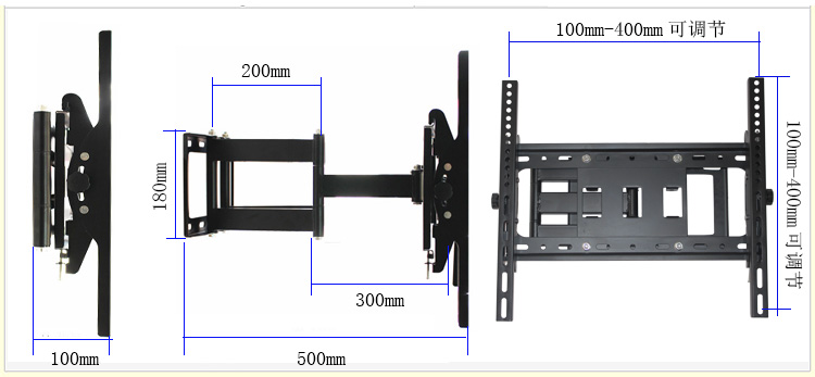 tivi 32 inch Màn hình máy tính có thể thu vào khung điều chỉnh kệ tường dày TV LCD hoạt động xoay giá - TV mua tivi samsung