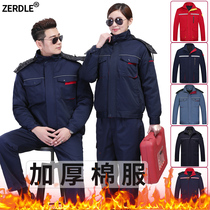 ZERDLE winter thickened overalls mens cotton-padded jacket custom thickened warm overalls cold-proof overcoat detachable