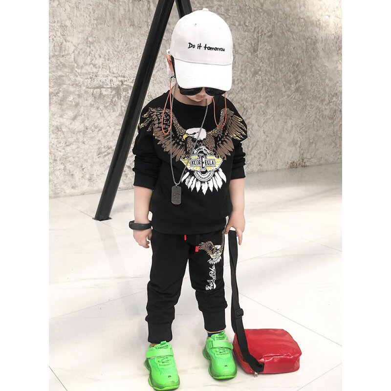 South Korean children's clothing men's suit 2022 new foreign sends children Spring and autumn season clothes baby Han version handsome children two sets