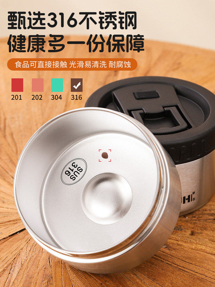 Stainless Steel Insulated Lunch Box 2026 New Model for Office Workers and Students, Multi-Layer Large Capacity Portable Insulated Lunch Box