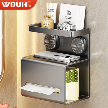 Bathroom Punch-Free Tissue Box Toilet Wall-Mounted Suction Cup Waterproof Tissue Box Roll Paper Storage Rack