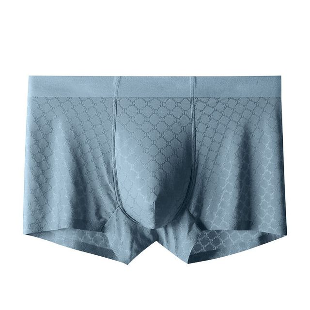 ຊຸດຊັ້ນໃນຜູ້ຊາຍທີ່ບາງ, ແຫ້ງໄວ, ລະບາຍອາກາດໄດ້ແລະສະດວກສະບາຍ, ຜ້າໄຫມສອງຊັ້ນ 5A antibacterial crotch ສູງ elastic seamless boxer briefs