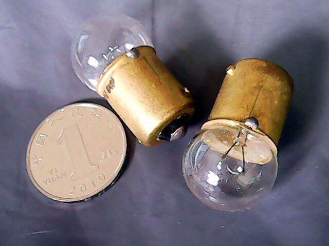 12V8W card bulb 12V8W single base contact copper lamp outlet old antique