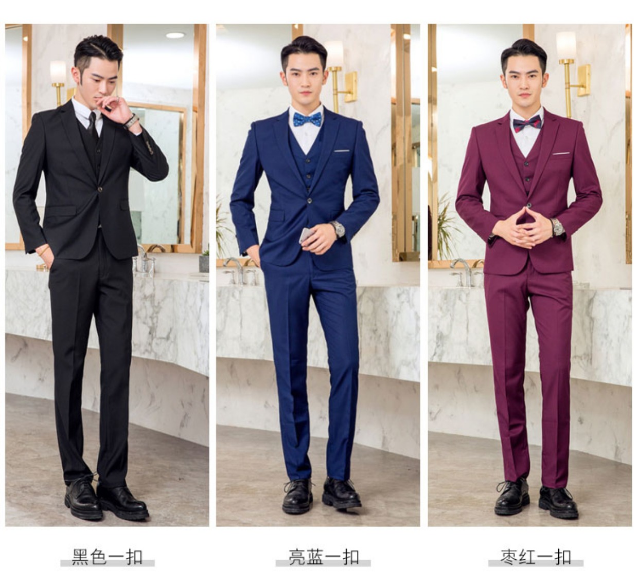Bộ đồ vest nam dành cho nam Playboy áo dài nam