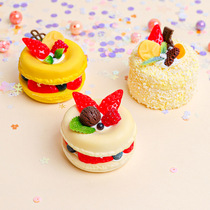 Childrens DIY handmade materials cream glue fruit simulation cake storage jewelry box early education toys for girls 6