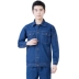 Quần yếm denim phù hợp với nam lao động bảo hiểm quần áo thợ hàn bông chống vảy dày mặc sức lao động trang web hàn điện quần áo mùa đông các kiểu đồ bộ mặc ở nhà đẹp Bộ đồ