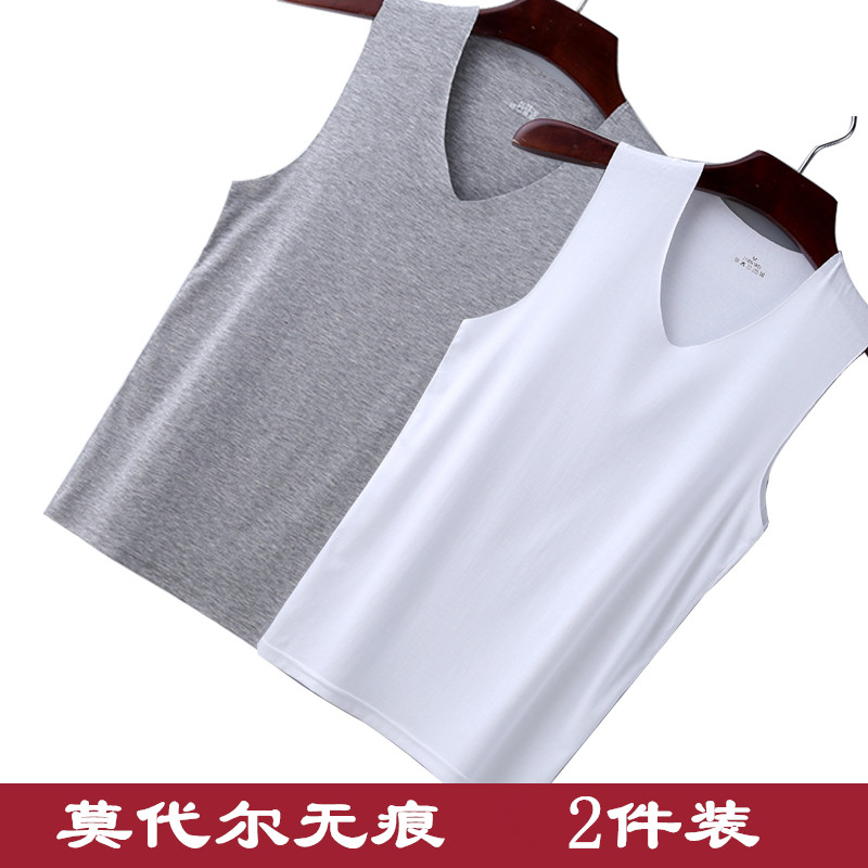 Đánh dấu vest nam dây băng V cổ áo-sửa chữa ediphon kiểu mùa hè không tay T-shirt chặt chẽ đàn hồi tập thể dục rộng vai đáy T-shirt