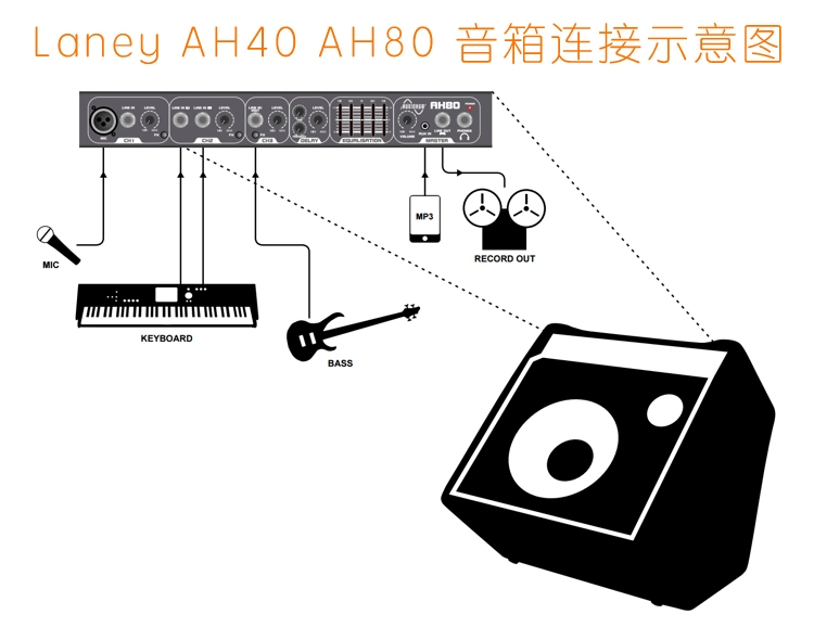 Laney AH40 AH80 AH150 AH300 trống điện guitar bass tổng hợp giọng hát đa chức năng - Loa loa