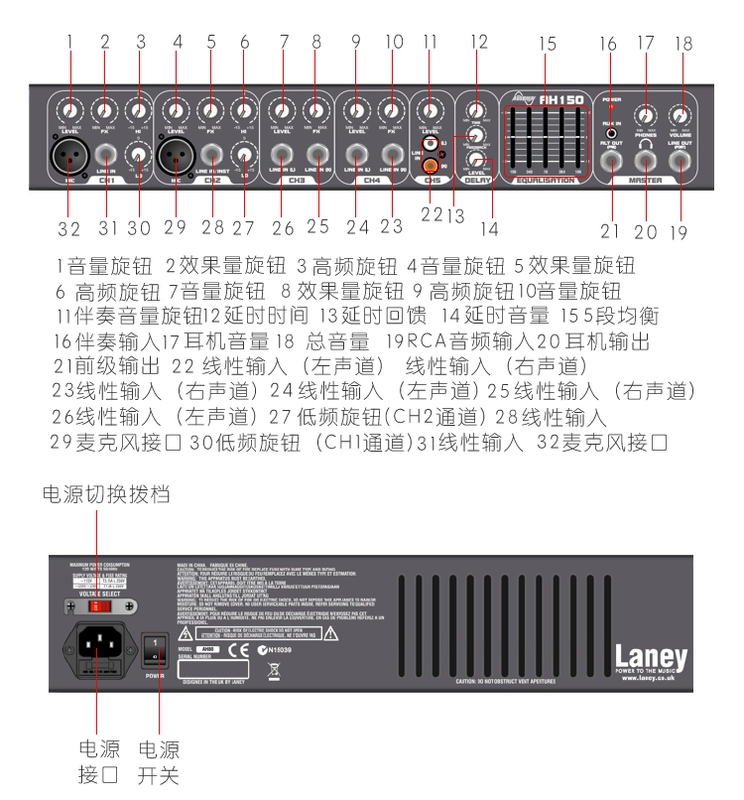 Laney AH40 AH80 AH150 AH300 trống điện guitar bass tổng hợp giọng hát đa chức năng - Loa loa