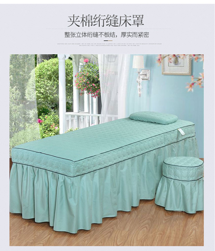 Beauty khăn trải giường denim bông cotton vẻ đẹp tối giản salon dành riêng cao cấp màu pháp trị liệu massage Body bộ - Trang bị tấm mẫu ga giường spa