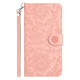 Soft Pink Floral Embossed Wallet iPhone Stand Flip cover iPhone Case for iPhone 17, 16, 15, 14 and 13