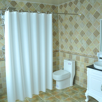 Hotel bathroom pure white bath fabric waterproof thickened curtain curtain curtain bathroom shade curtain curtain