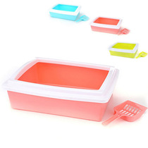 Candy Color Pet Cat Litter Basin Pet Poo Bedpan Small Kitty kitty cleaning supplies