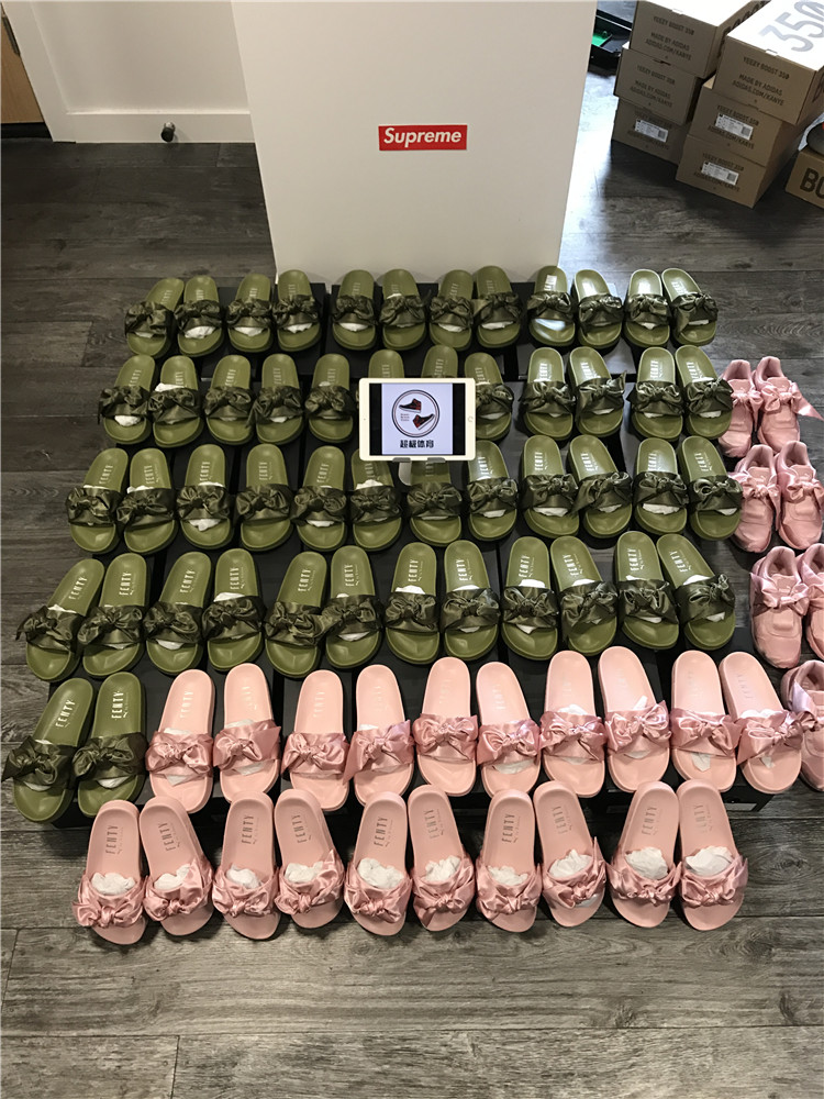Puma X Fenty Slide 彪 hana nơ ruy băng dép đế xuồng gió dép jordan chính hãng