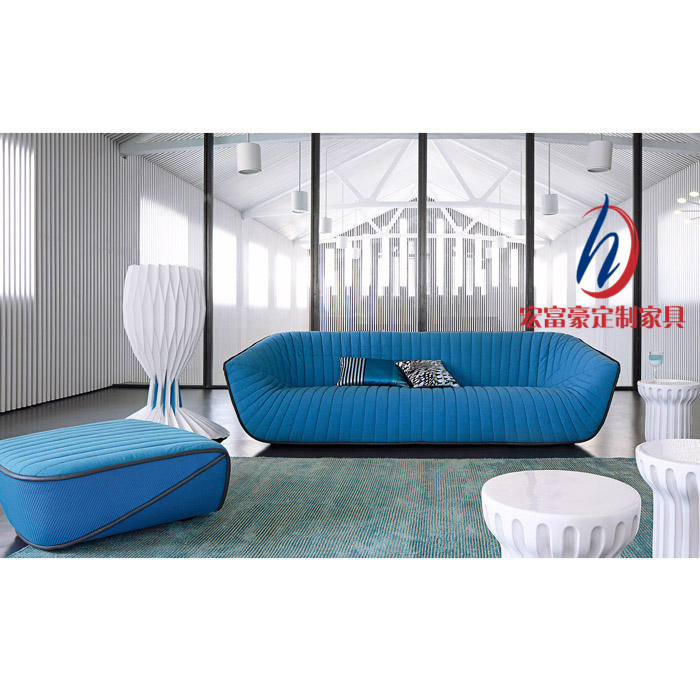Thời trang Ý phong cách Roachburg cao cấp chuyên nghiệp nội thất biệt thự tùy chỉnh nhà máy hiện đại tối giản sofa vải - Đồ nội thất thiết kế salon gỗ