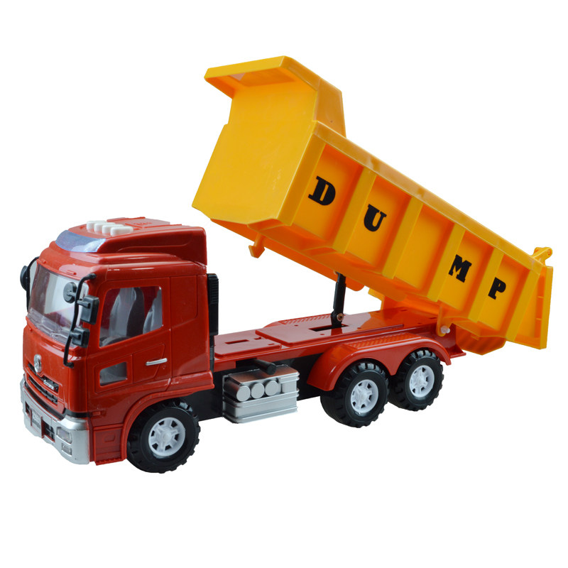 Liuli Audible and visual version Inertial Engineering Car Big tipping bucket truck Truck Children Toy Car Model With Sound