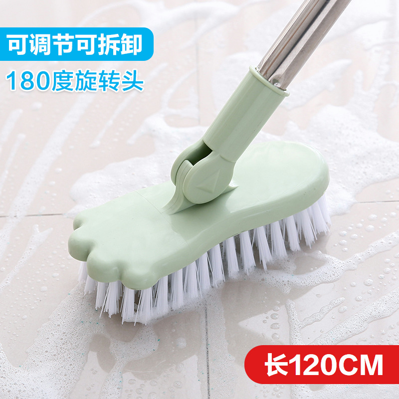 Tile Brushed Bathroom Floor Brushed Makeup Room Ground Floor Tiles Dead End Cleaning Brush shimmer Long handle Hard wool telescopic toilet brush