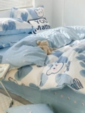 Милое хлопковое покрывало, детский пододеяльник, простыня, хлопковый мультяшный комплект, 3 предмета, 4 предмета
