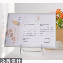 Beauty salon price table design Making transverse plates Card table cards Display Cards Meme Chia Semi permanent veins embroidered price list Pendulum Table