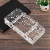 Glass brick ice crystal pattern vertical hole brick transparent square glass partition wall Crystal brick bar light transmission curtain wall landscape wall
