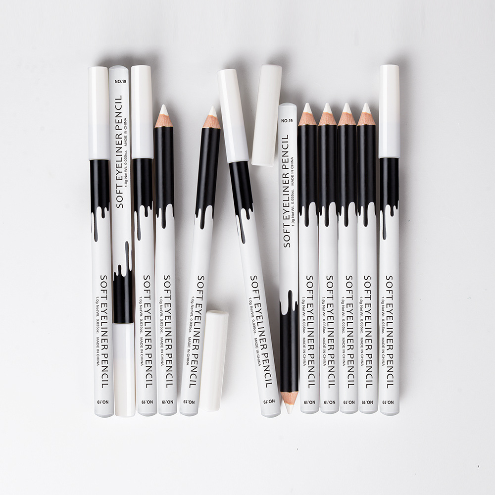 Matte màu trắng tinh khiết bút kẻ mắt bút chì lông mày không thấm nước eyeliner bên trong là không nở dưới bút kẻ mắt nằm tằm bút cos ánh sáng cao bút kẻ eyeliner