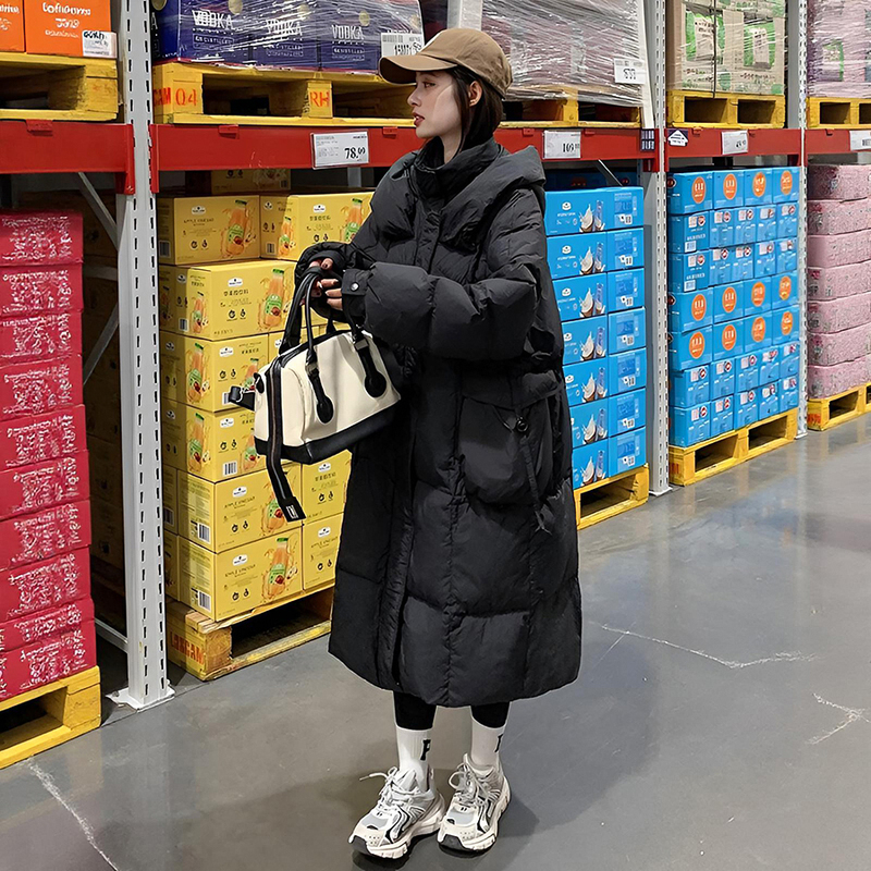 Plus-Size Winter High-End down Coat for Women, Long Warm Jacket, Loose Korean Style, Over-The-Knee, Thickened, College Style, Off-Season Plus-Size Winter High-End down Coat for Women, Long Warm Jacket, Loose Korean Style, Over-The-Knee, Thickened, College Style, Off-Season