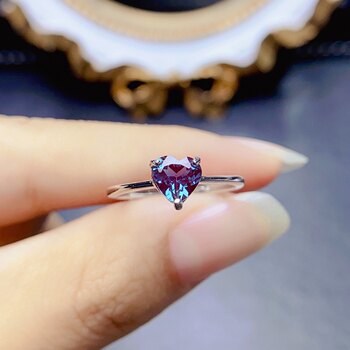 Alexander ring, completely clear and sparkling, super beautiful discoloration s925 silver valentine's day gift