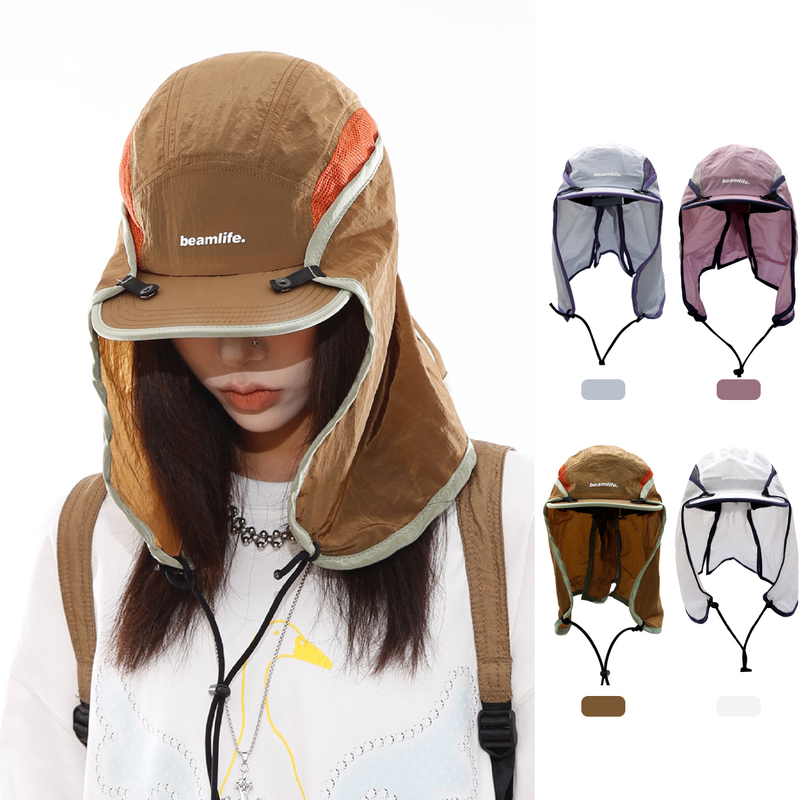 Beamlife Outdoor Korean Style Detachable Quick-Drying Patchwork Heavy-Duty Design Sun Protection Baseball Cap with Visor and Cape Hat Beamlife Outdoor Korean Style Detachable Quick-Drying Patchwork Heavy-Duty Design Sun Protection Baseball Cap with Visor and Cape Hat
