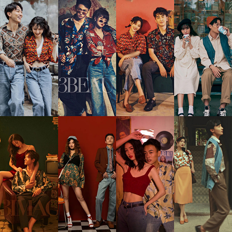 Photo Studio Theme Nostalgic Retro 80S Hong Kong Style Photo Shoot Couple Casual Street Photography Travel Photography Outdoor Photography Clothing