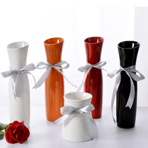 Modern Korean simple ceramic vase Cheongsam flower vase Flower arrangement Home decoration Ceramic art ornaments
