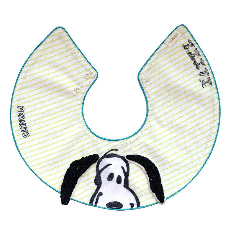 Japanese Original Single Walled Pocket Baby Cartoon Saliva Towel Double Layer Press Buckle Enclosure New Year Upscale Gift can be embroidered