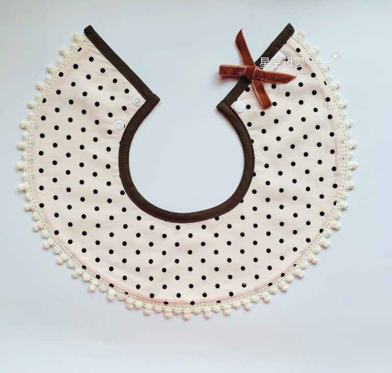 Japan's original single organic cotton pure cotton baby bib baby saliva towel female treasure bib rice with foreign trade