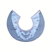 Baby round mouth baby pure cotton saliva towel 360-degree bib rotatable and embroidered name Japan