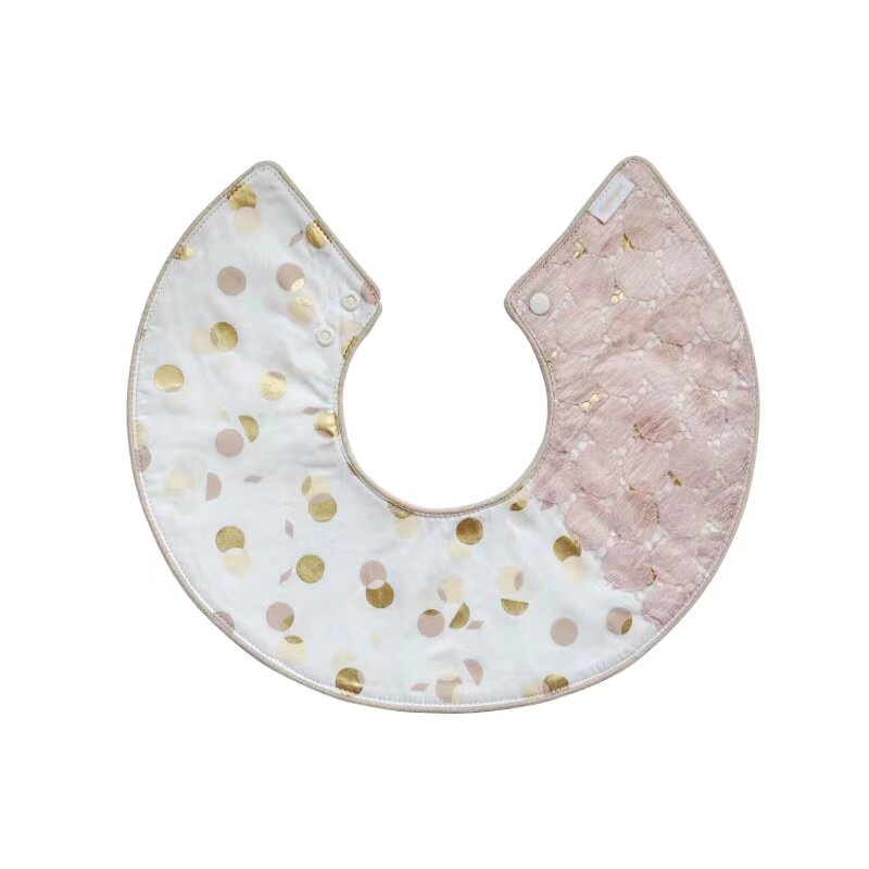 Baby baby with baby mouth of baby 360 degrees rotates high end of Japan peddling pink cotton summer thin false collar