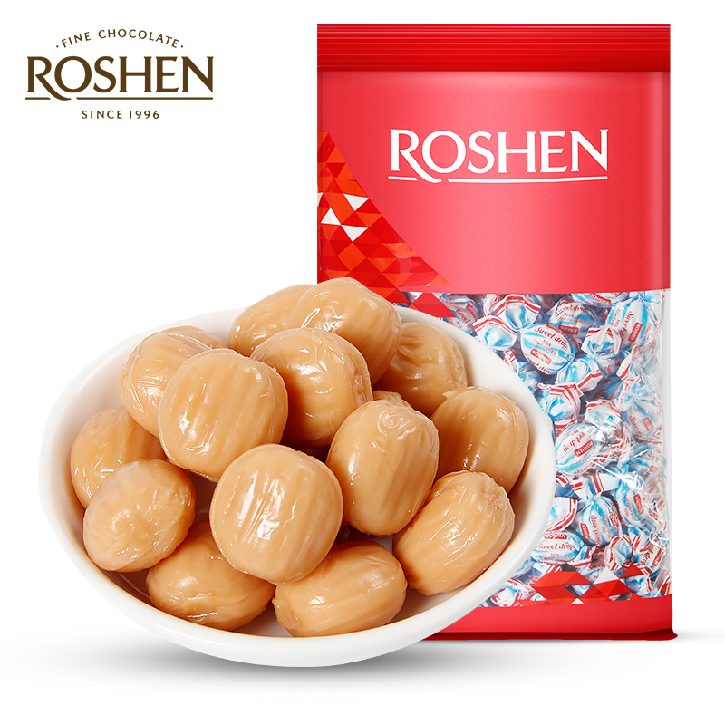 乌克兰进口，ROSHEN 如胜牛奶夹心硬糖1000g