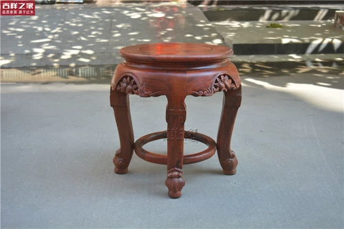 Антикварный красный комплект из Мьянмы из розового дерева для отдыха, 6 шт