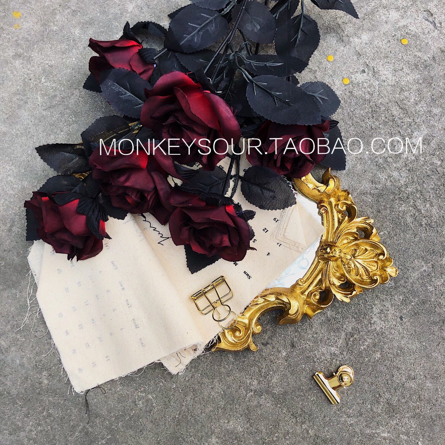 Nordic retro dark red simulation rose fake flower photo props home decoration bouquet model holding flowers