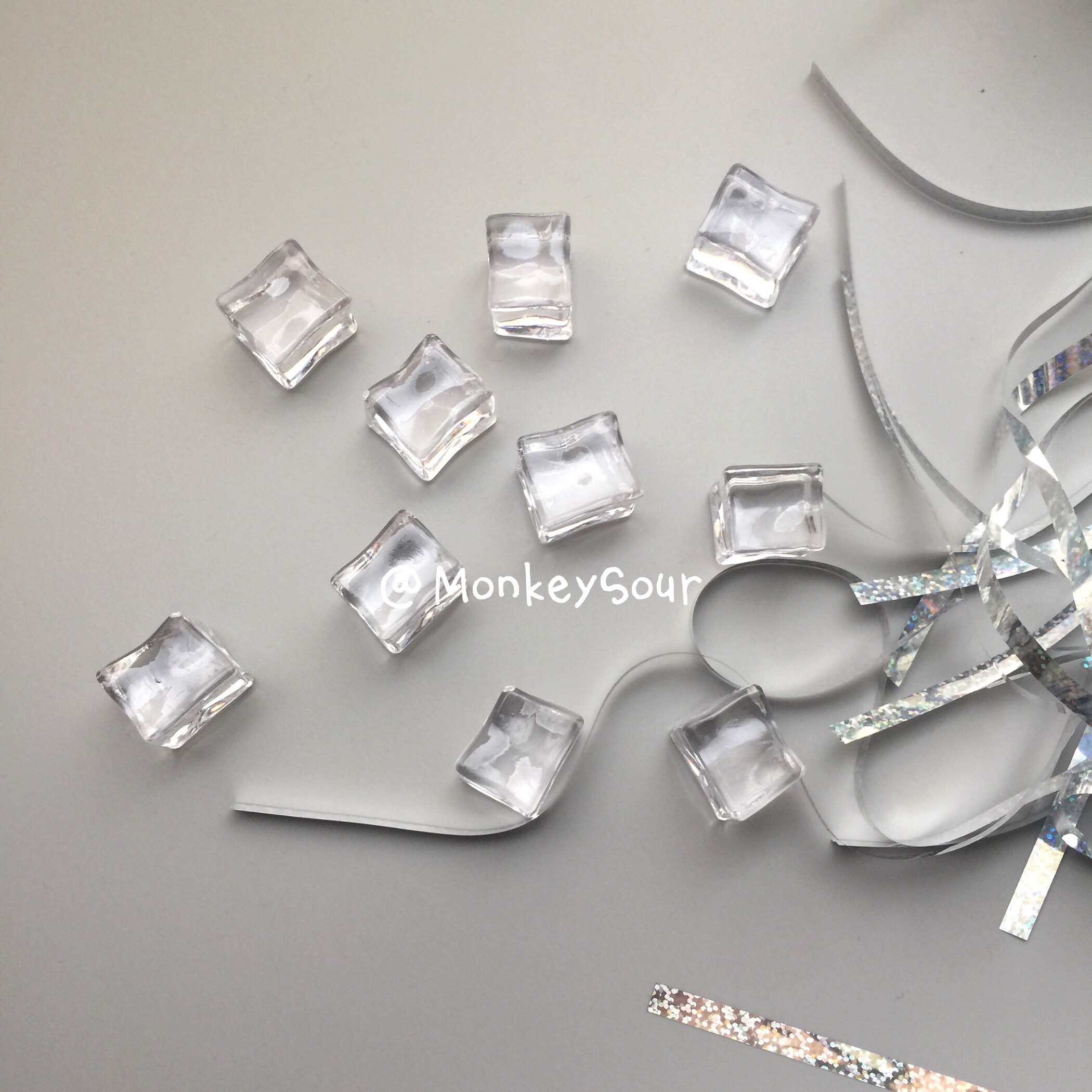 Emulated ice cube square 1 price fake ice block props acrylic ice block to shoot auxiliary props